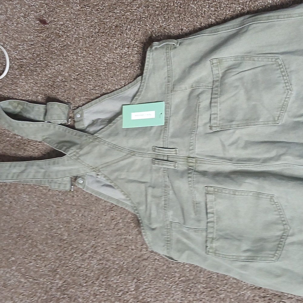 Light Olive Green Overalls Size Large - Picture 7 of 16